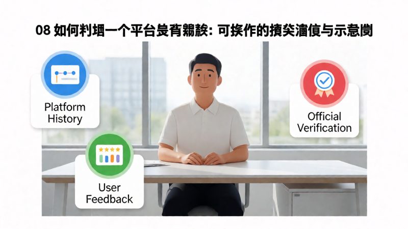 08如何判断一个平台是否靠谱:可操作的核查维度与 示意图